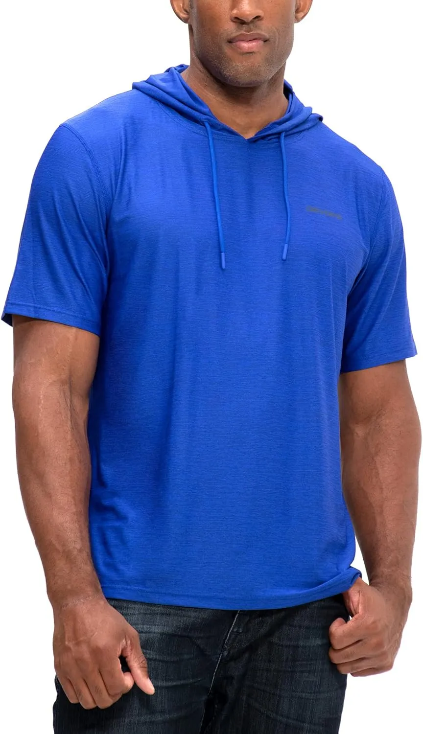 DEVOPS 3 Pack Men's Hoodie Short Sleeve Fishing Hiking Running Workout T-Shirts