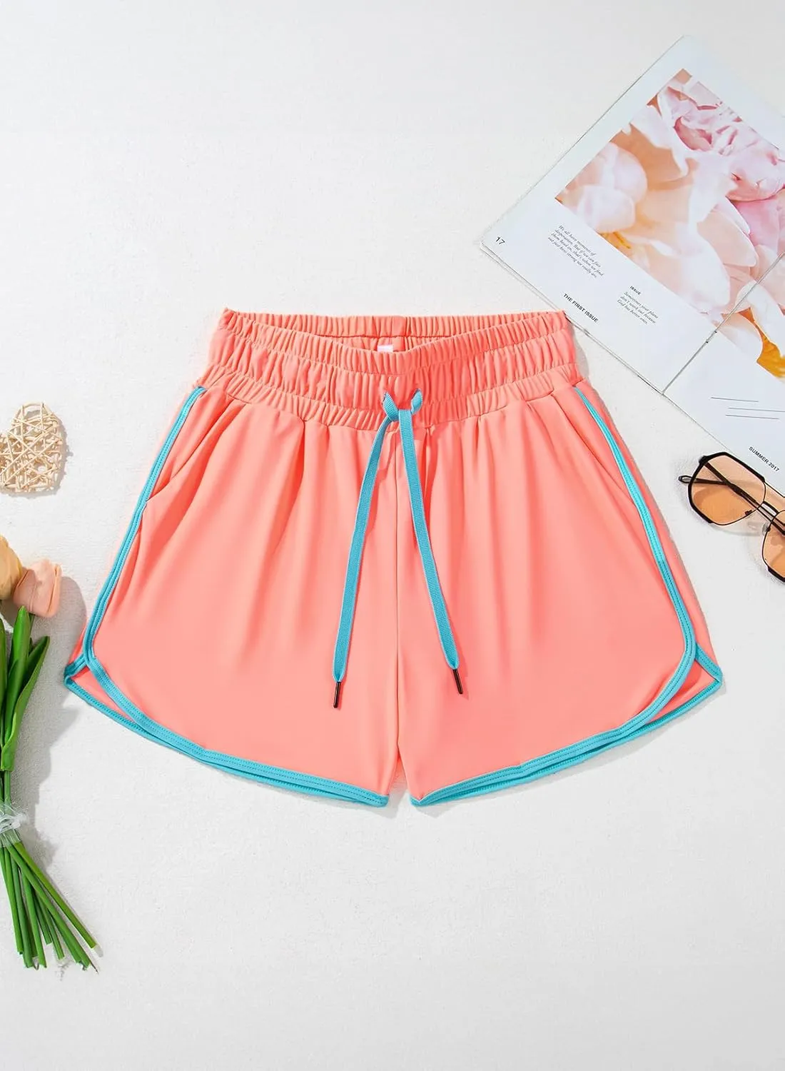 Dokotoo Womens Relaxed Fit High Waist Casual 4 Pocketed 2025 Hiking Outdoor Summer Shorts S-XL