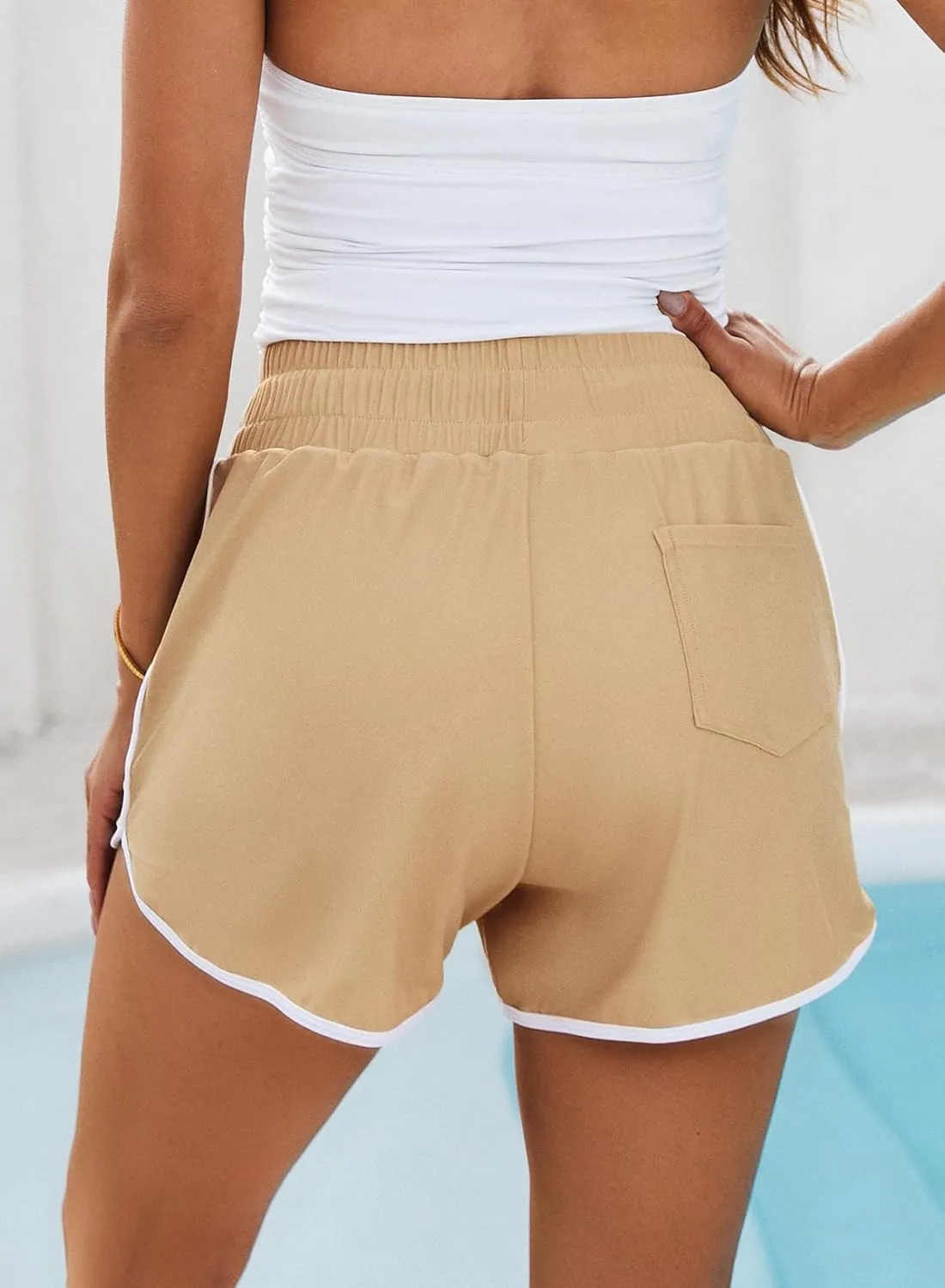 Dokotoo Womens Relaxed Fit High Waist Casual 4 Pocketed 2025 Hiking Outdoor Summer Shorts S-XL