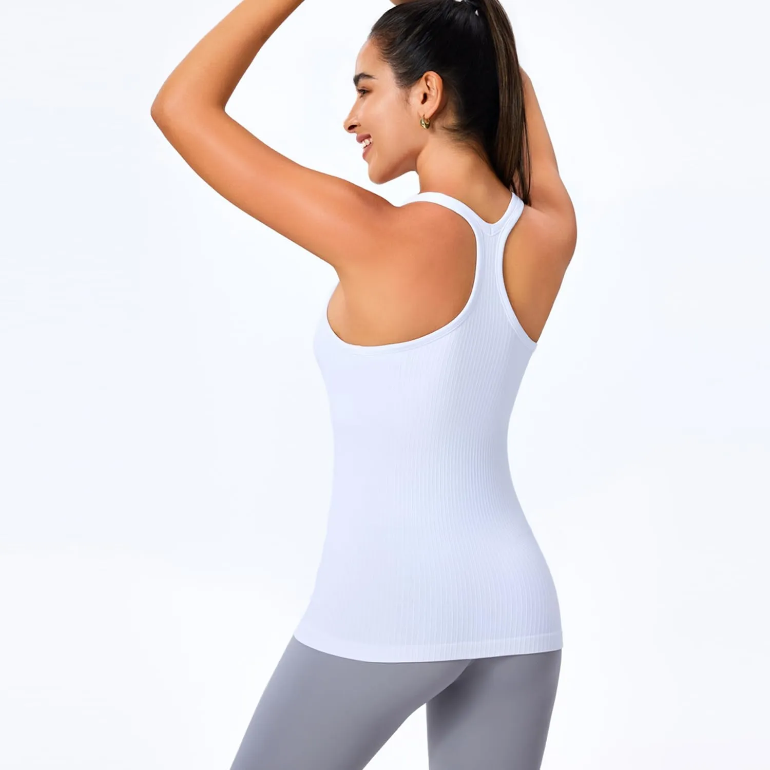 Evercute 1/2/3 Pack Workout Tank Tops for Women with Built in Bra Racerback Yoga Sleeveless Top Camisole Athletic Gym Tops