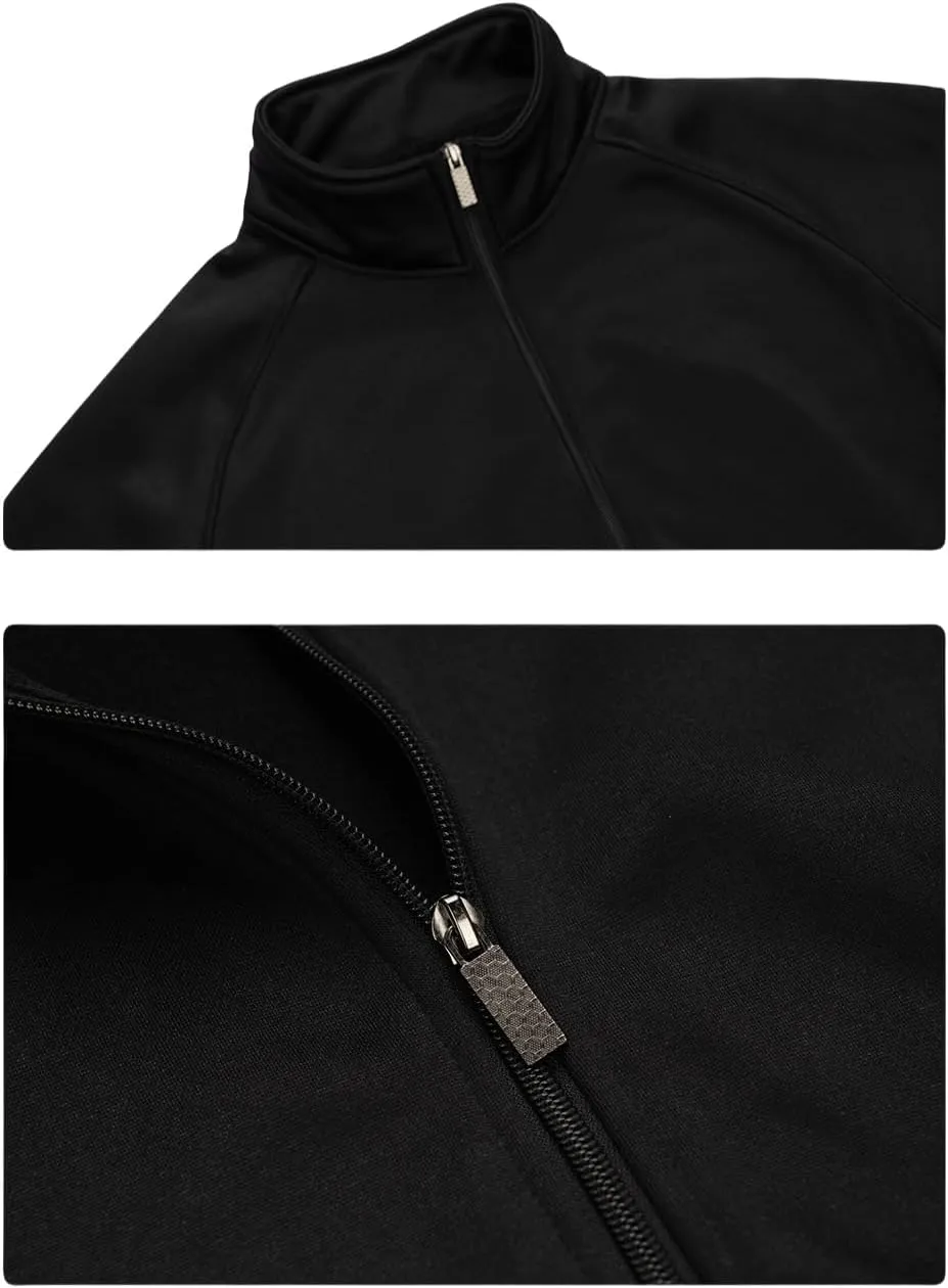 evzosrz Men's Windbreakers Lightweight Fleece Lined Bomber Jackets Full Zip Up Fall Winter Windproof Warm Outdoor Work Coats