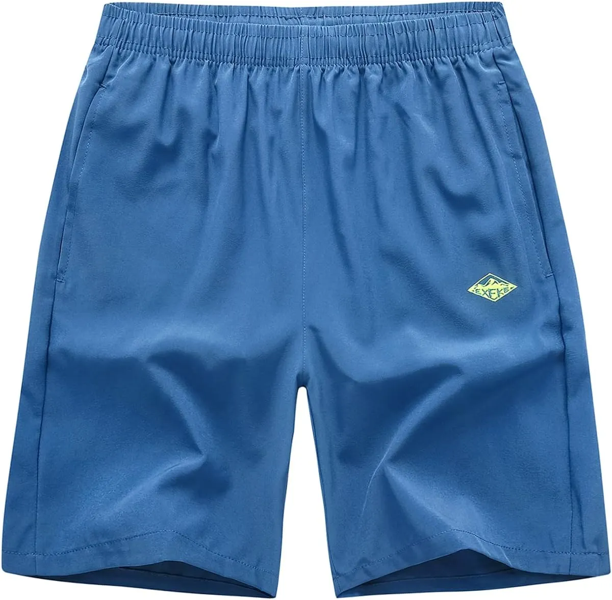 EXEKE Men's Quick Dry Running Shorts Lightweight Gym Workout Shorts with Zipper Pockets