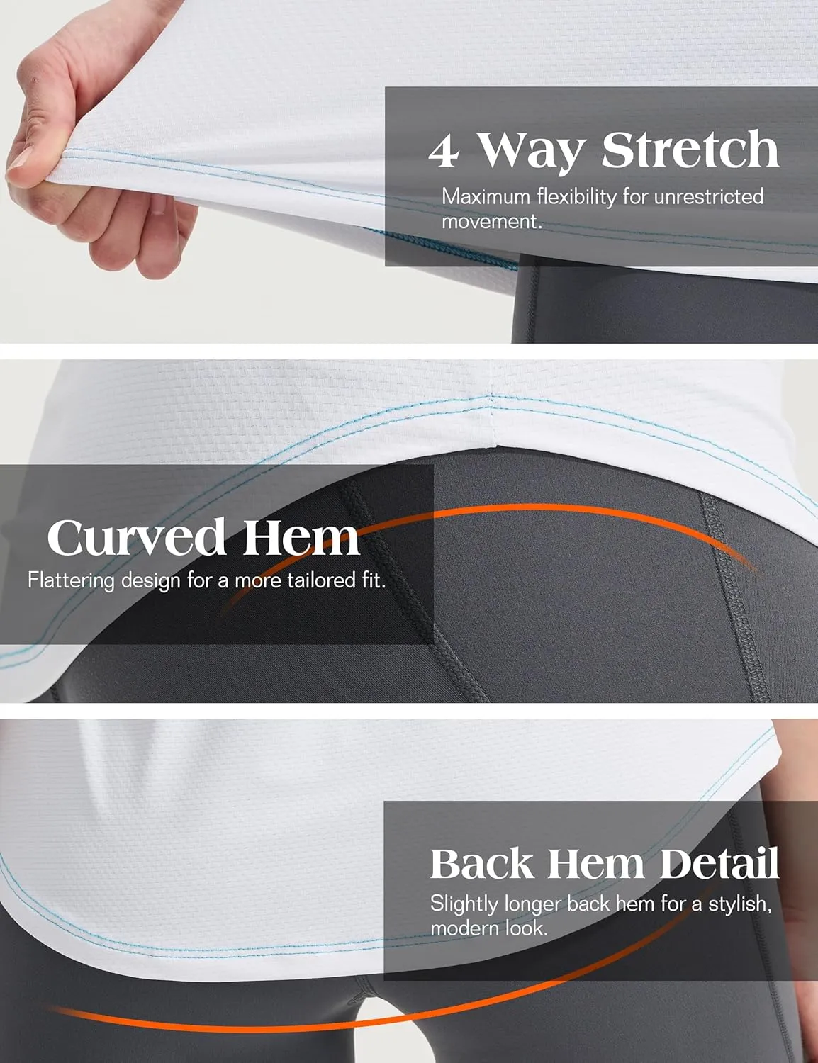 EZRUN Women's Workout Shirt Quick Dry Gym Athletic Running T-Shirts Short Sleeve Summer Swim Yoga Tops