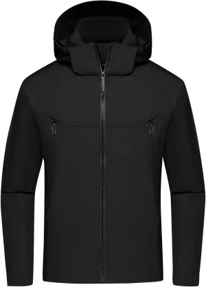 Finelylove Mens Rain Jacket Waterproof Snowboarding Softshell Windbreaker Hooded Ski Snow Coat Warm Fall Winter Coats