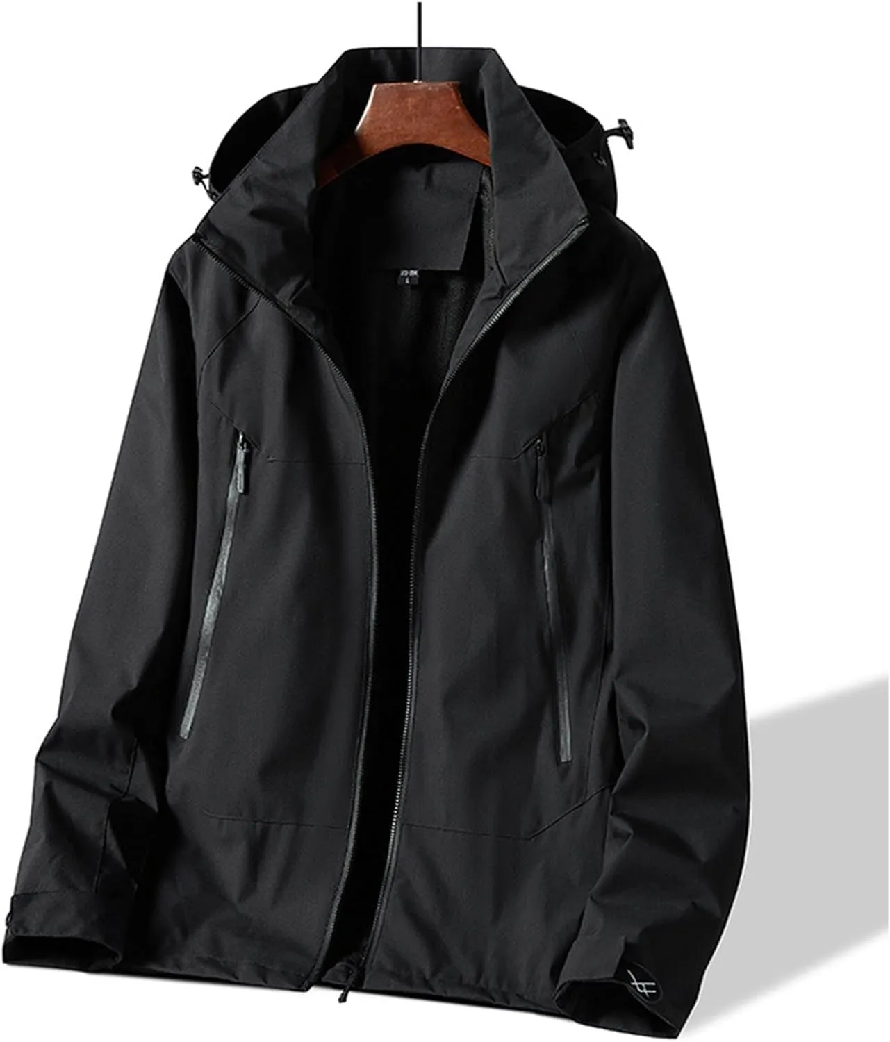 Finelylove Mens Rain Jacket Waterproof Snowboarding Softshell Windbreaker Hooded Ski Snow Coat Warm Fall Winter Coats