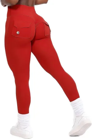 Flare Leggings with Back Pockets for Women Workout Leggings Scrunch Butt Lifting Gym Yoga Pant