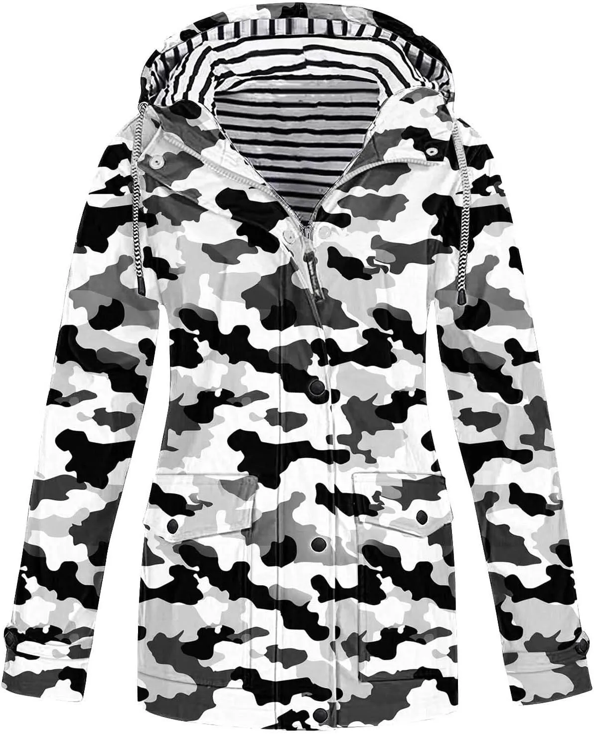 Floral Rain Jacket Women Waterproof Wain Coats Lightweight Outdoor Windbreaker Plus Size Athletic Jackets for Cycling