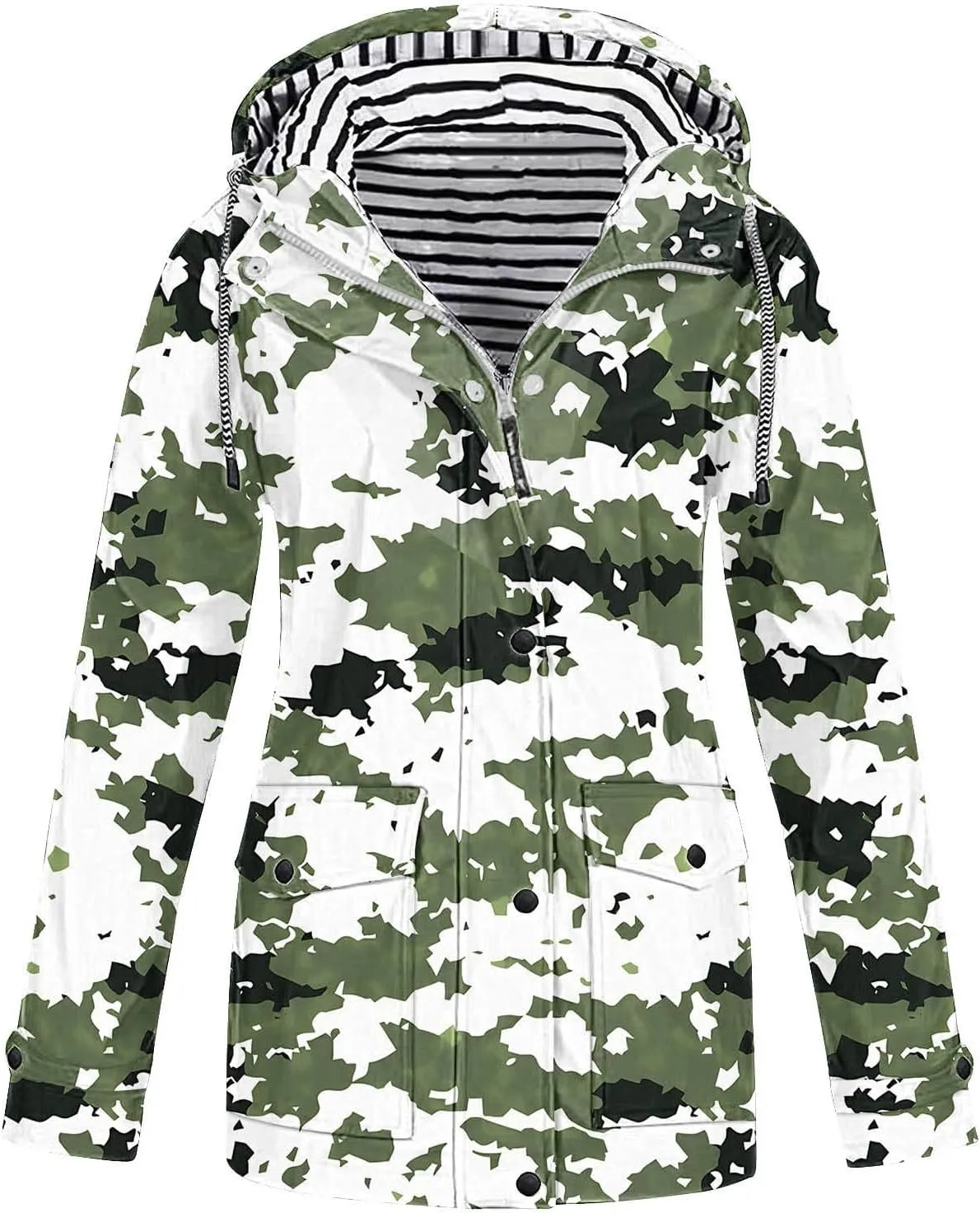 Floral Rain Jacket Women Waterproof Wain Coats Lightweight Outdoor Windbreaker Plus Size Athletic Jackets for Cycling