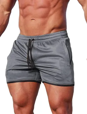 FLYFIREFLY Men's 4" Workout Running Shorts Quick Dry Lightweight Gym Yoga Shorts