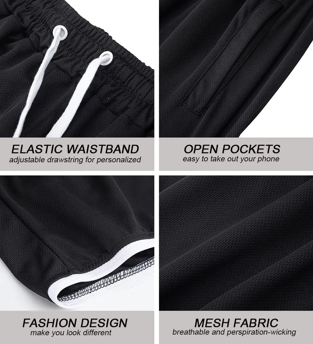 FLYFIREFLY Men's 4" Workout Running Shorts Quick Dry Lightweight Gym Yoga Shorts