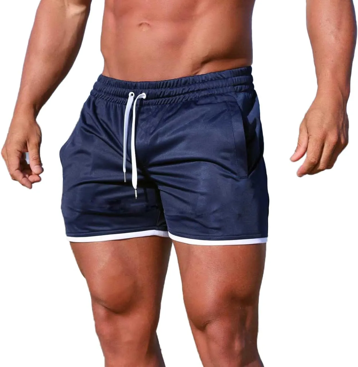 FLYFIREFLY Men's 4" Workout Running Shorts Quick Dry Lightweight Gym Yoga Shorts