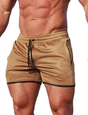 FLYFIREFLY Men's 4" Workout Running Shorts Quick Dry Lightweight Gym Yoga Shorts