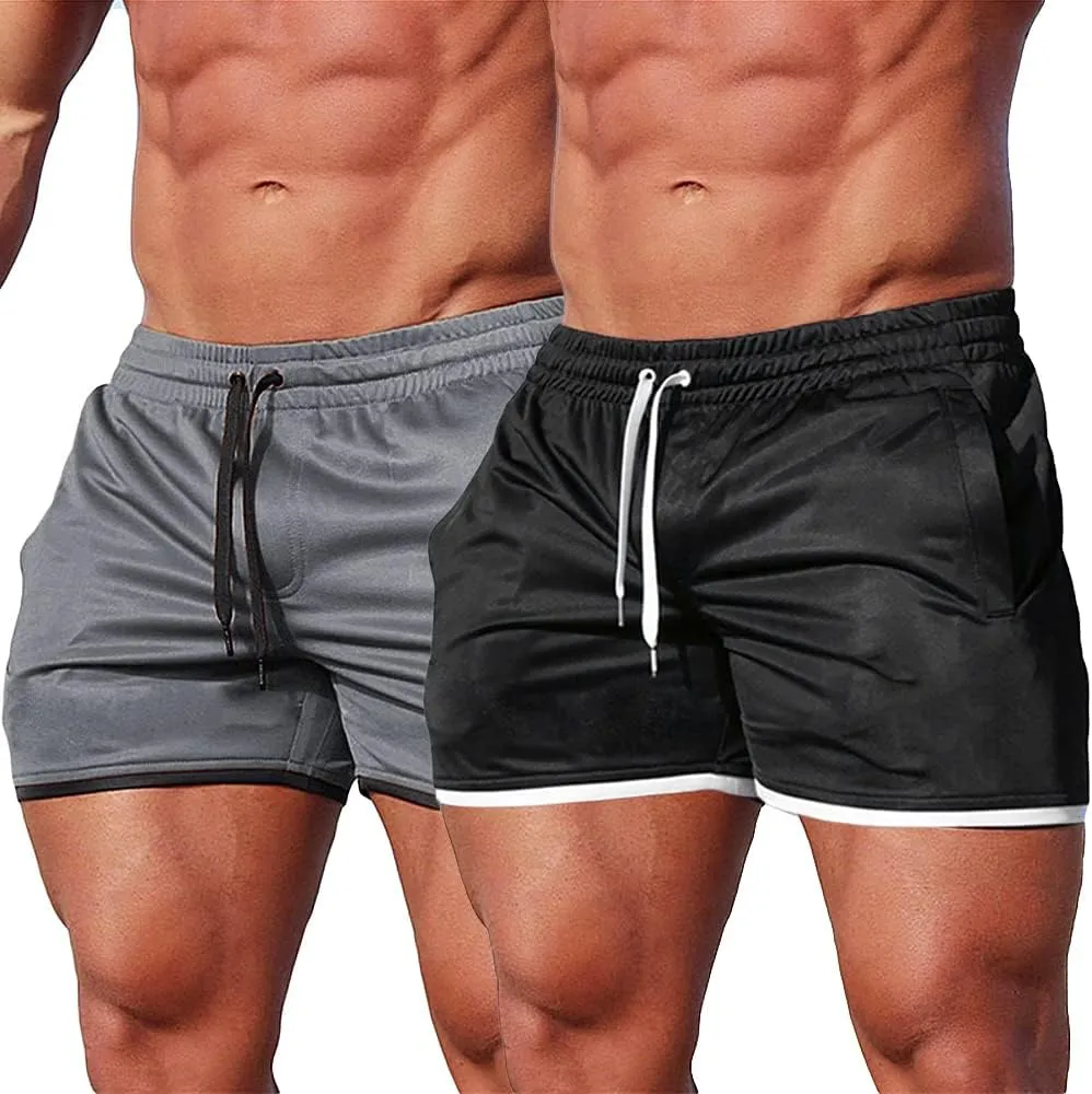 FLYFIREFLY Men's 4" Workout Running Shorts Quick Dry Lightweight Gym Yoga Shorts