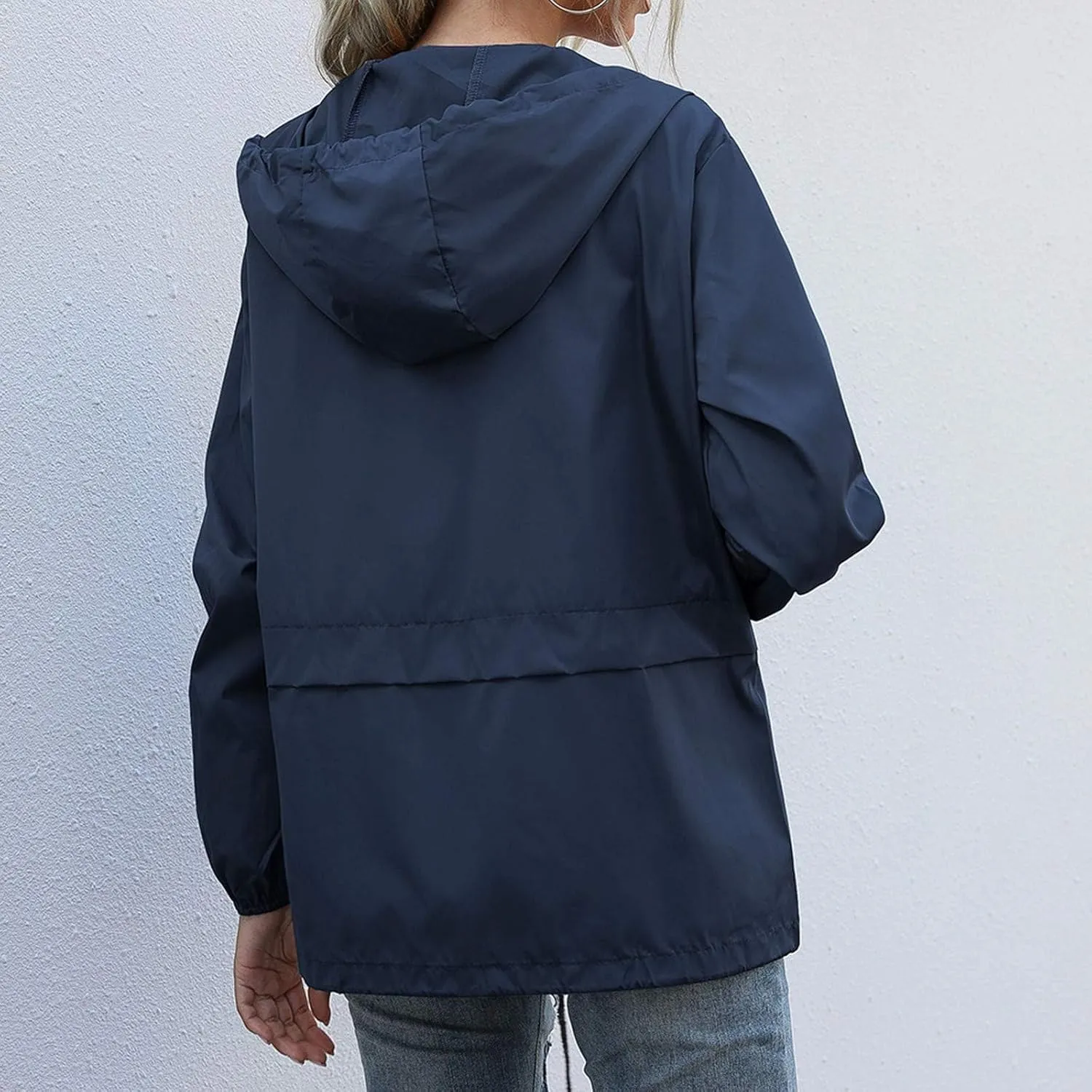 FRMUIC Rain Jackets for Women Waterproof Lightweight Hooded Rain Coats for Hiking Travel Outdoor Windbreaker Travel Jacket