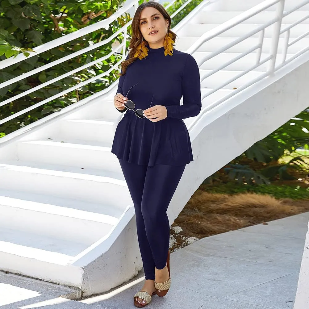 FYMNSI Womens Muslim Swimsuits Reversible Modest Swimwear Full Coverage Rash Guard One Piece Burkini Islamic Bathing Suits