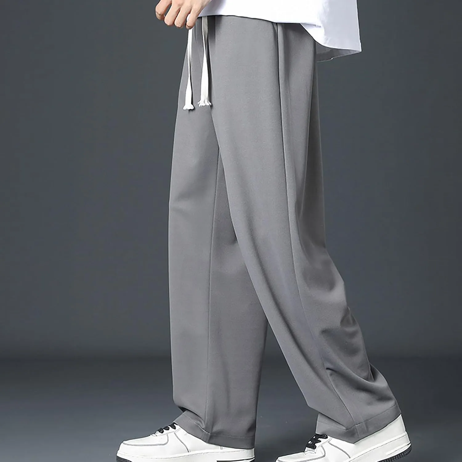 generic Sweatpants for Men Casual Drawstring Pants Oversized Mens Stylish Workout Gym Pants Lightweight Summer Straight Fit