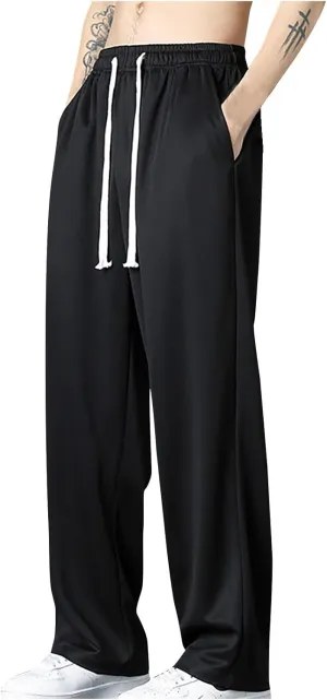 generic Sweatpants for Men Casual Drawstring Pants Oversized Mens Stylish Workout Gym Pants Lightweight Summer Straight Fit