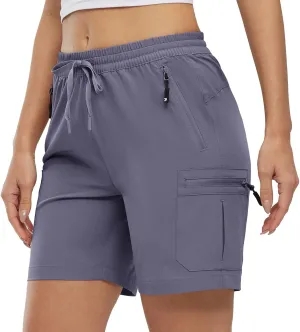 Gopune Women's Running Shorts with Zipper Pockets Quick Dry Athletic Gym Workout Shorts