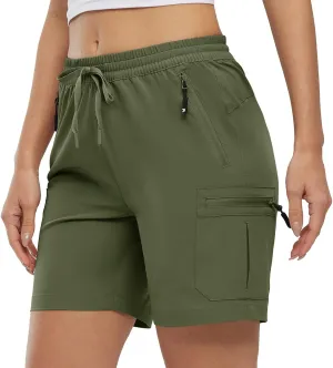 Gopune Women's Running Shorts with Zipper Pockets Quick Dry Athletic Gym Workout Shorts