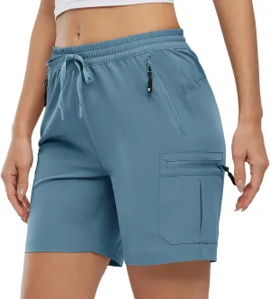 Gopune Women's Running Shorts with Zipper Pockets Quick Dry Athletic Gym Workout Shorts