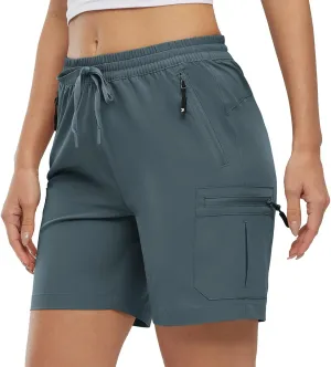 Gopune Women's Running Shorts with Zipper Pockets Quick Dry Athletic Gym Workout Shorts