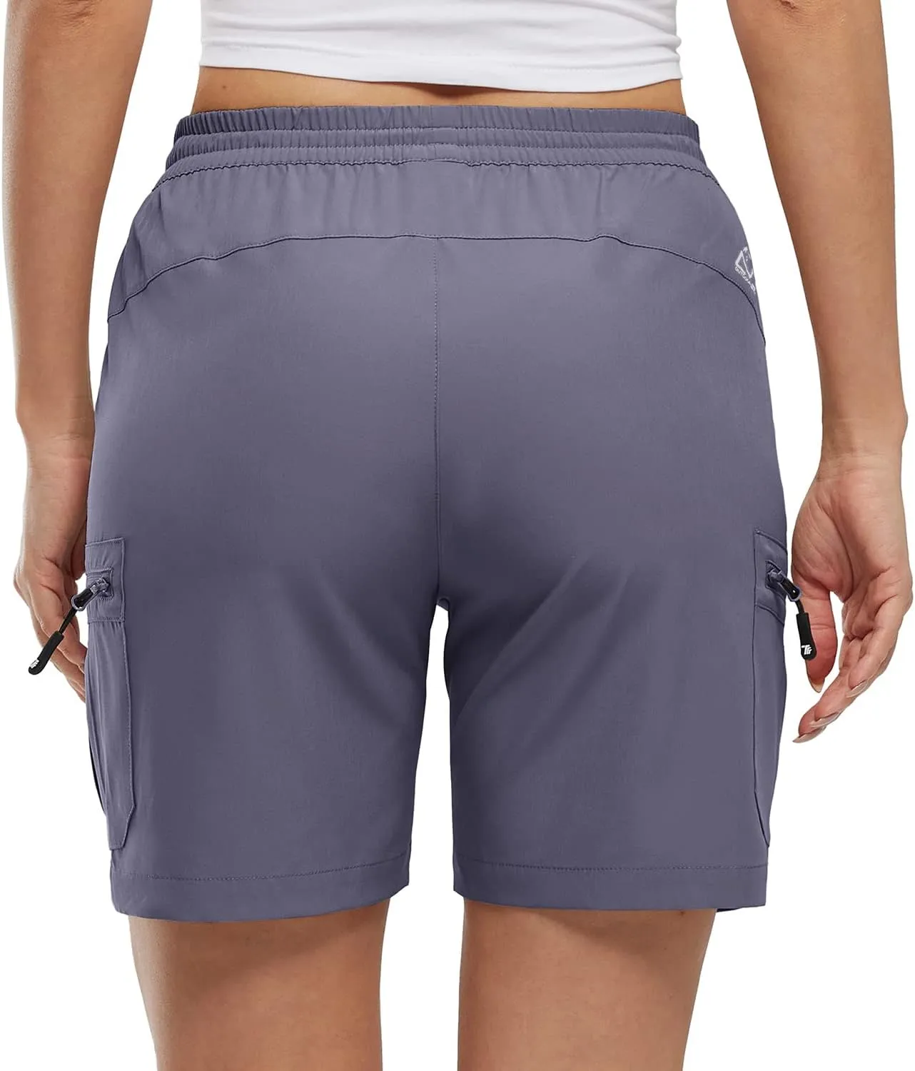 Gopune Women's Running Shorts with Zipper Pockets Quick Dry Athletic Gym Workout Shorts