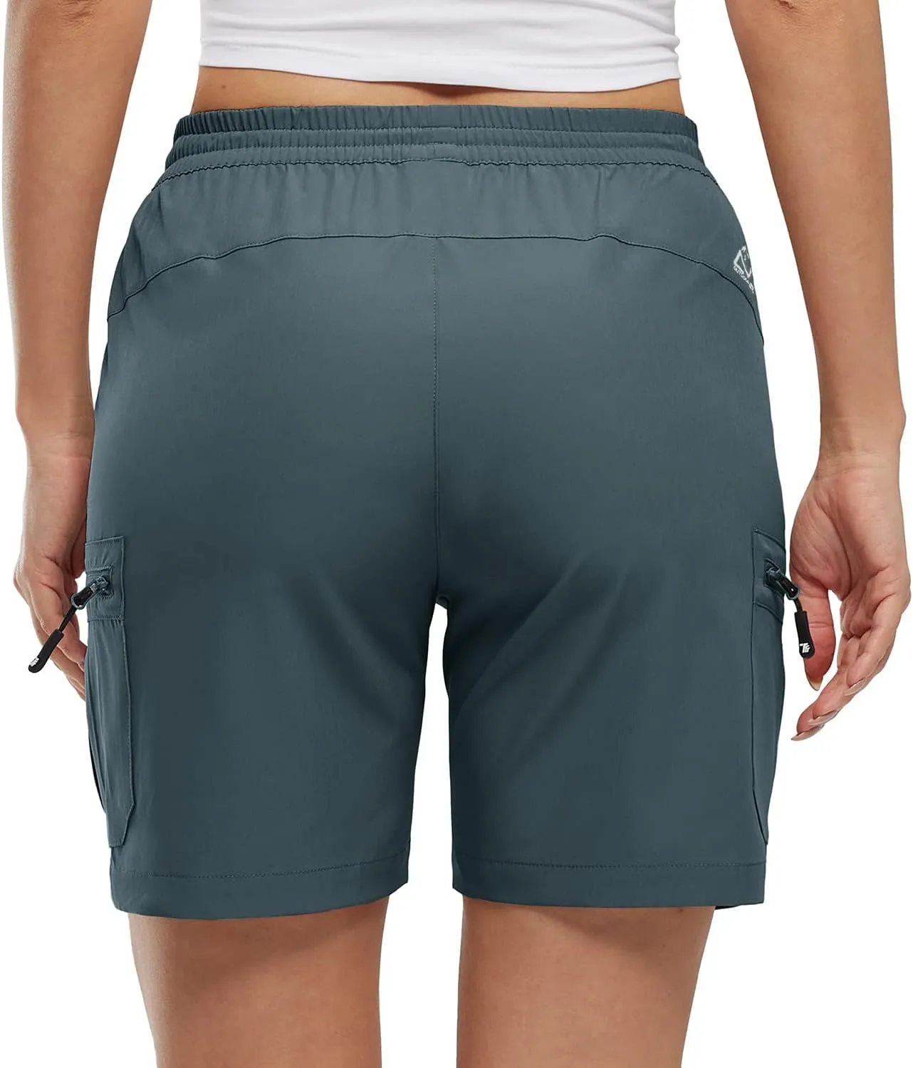 Gopune Women's Running Shorts with Zipper Pockets Quick Dry Athletic Gym Workout Shorts