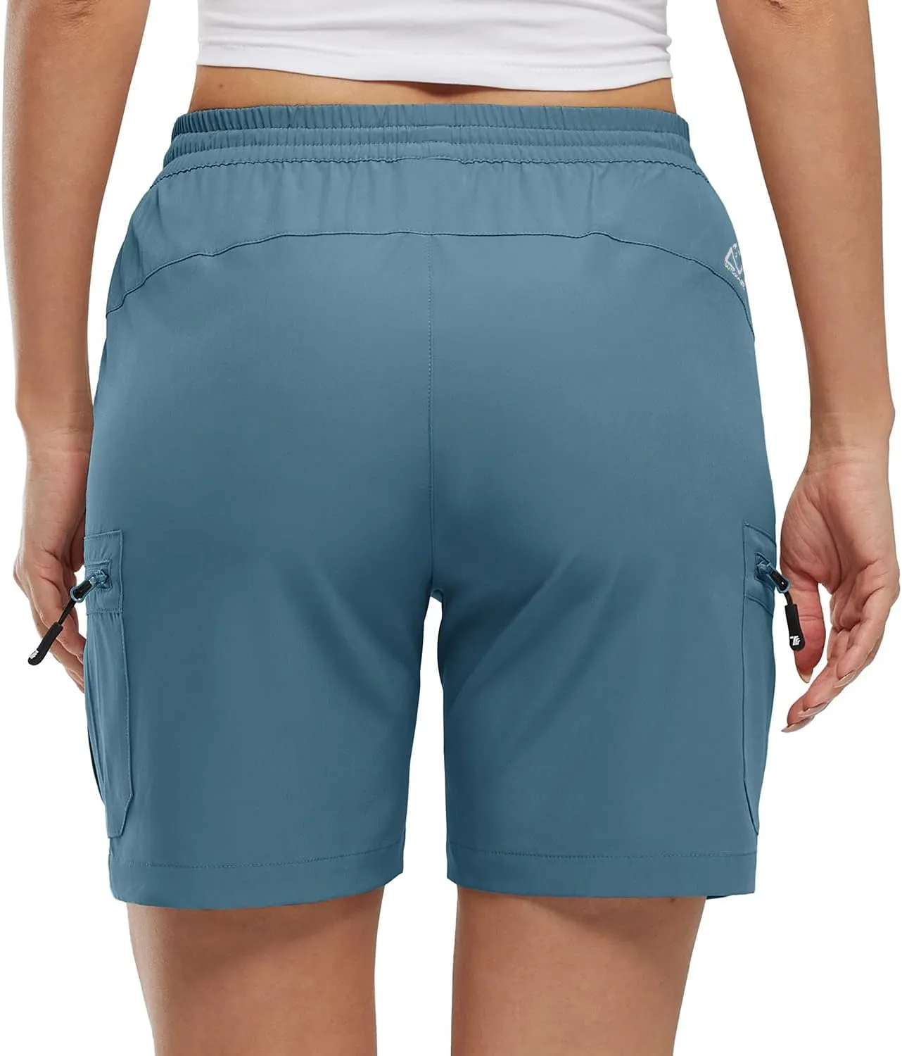 Gopune Women's Running Shorts with Zipper Pockets Quick Dry Athletic Gym Workout Shorts