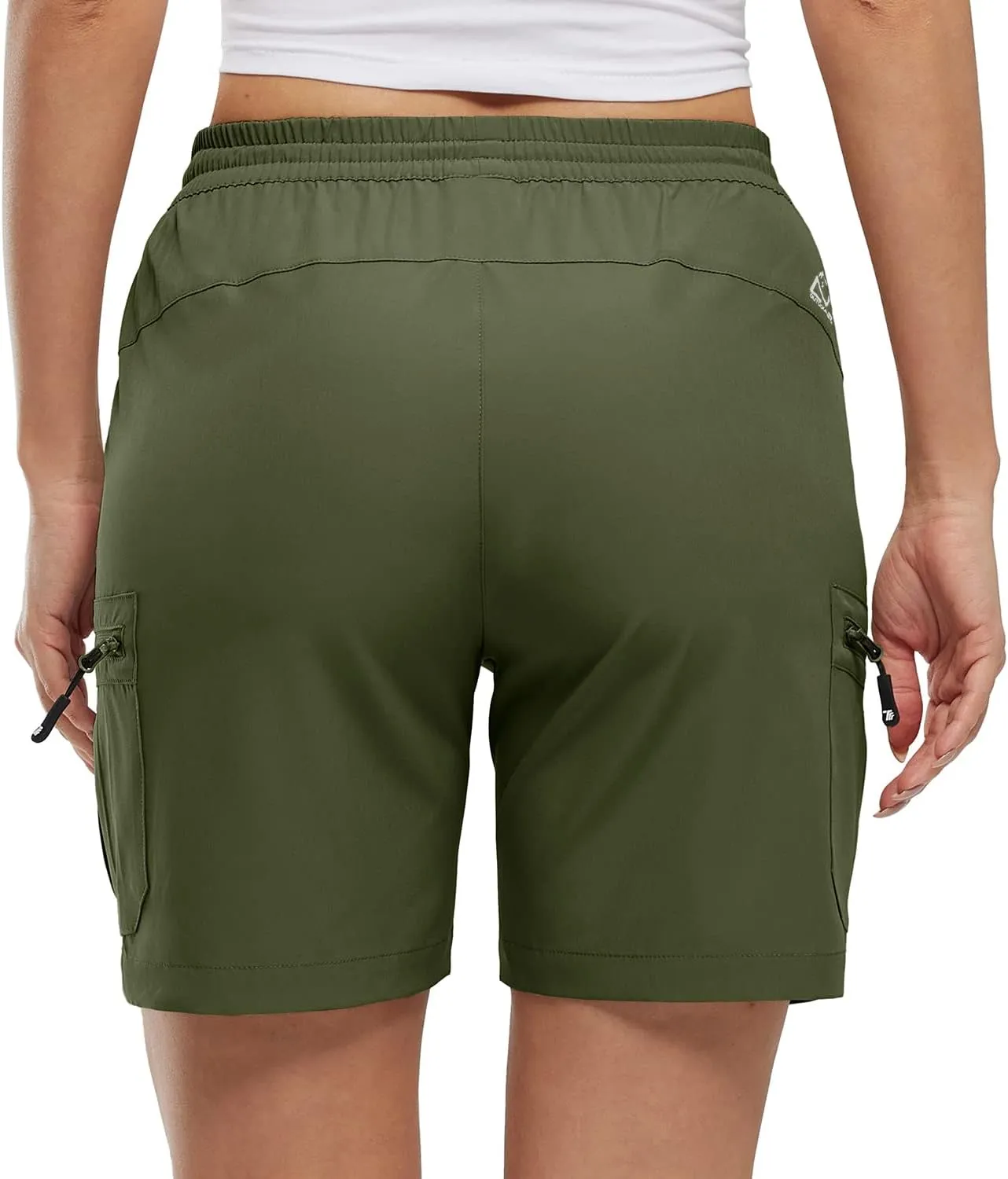 Gopune Women's Running Shorts with Zipper Pockets Quick Dry Athletic Gym Workout Shorts