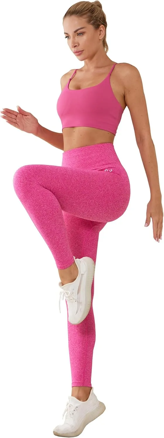 Gym Leggings for Women, High Waisted Workout Seamless Leggings, Women's Tummy Control Activewear Yoga Pants