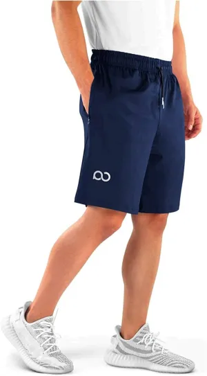 Gym Shorts for Men (Roman), Men's Workout Running Shorts with Zipper Pockets