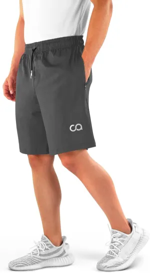 Gym Shorts for Men (Roman), Men's Workout Running Shorts with Zipper Pockets