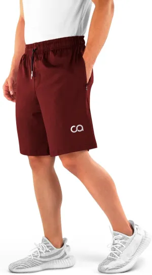 Gym Shorts for Men (Roman), Men's Workout Running Shorts with Zipper Pockets