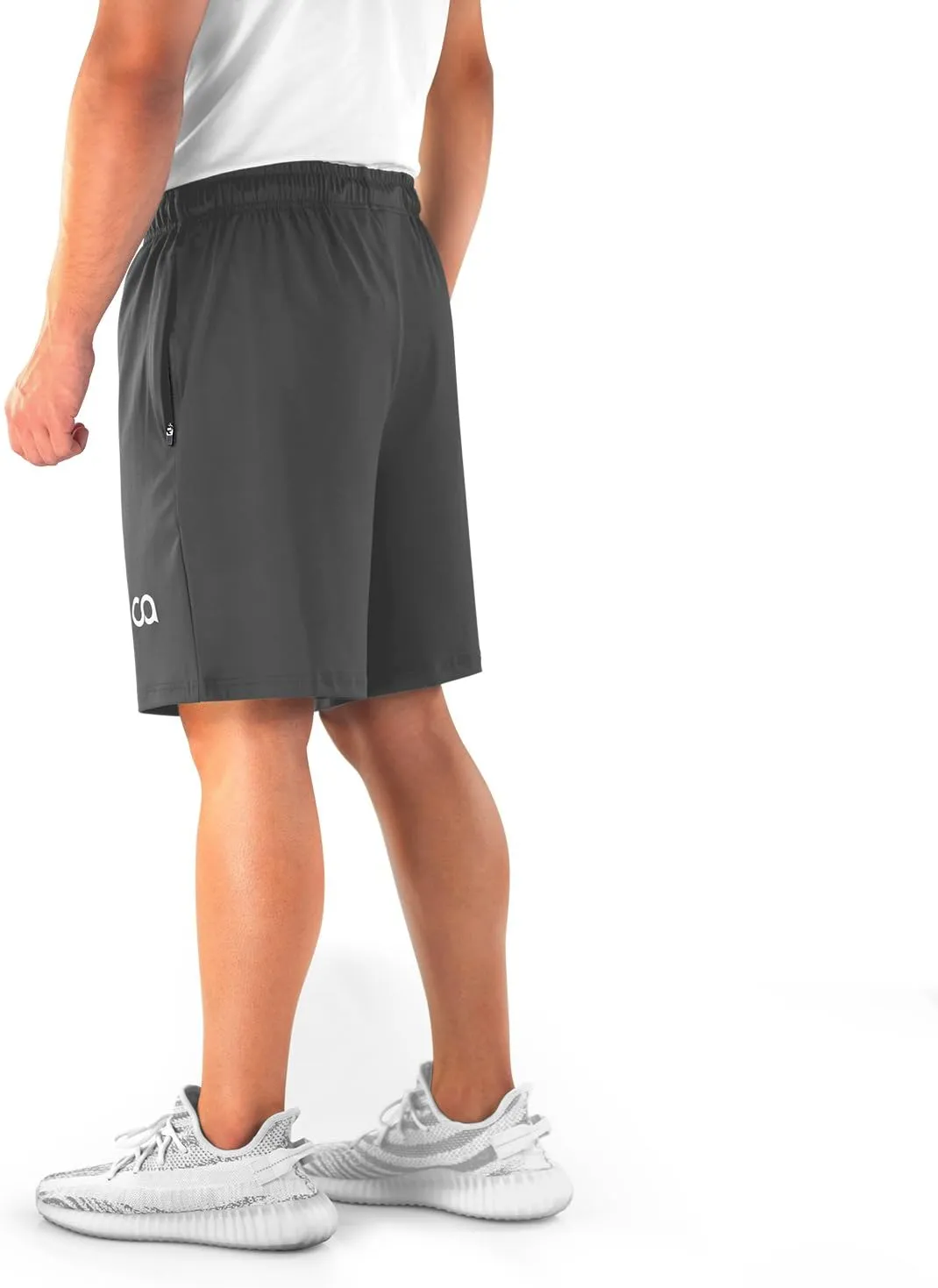Gym Shorts for Men (Roman), Men's Workout Running Shorts with Zipper Pockets