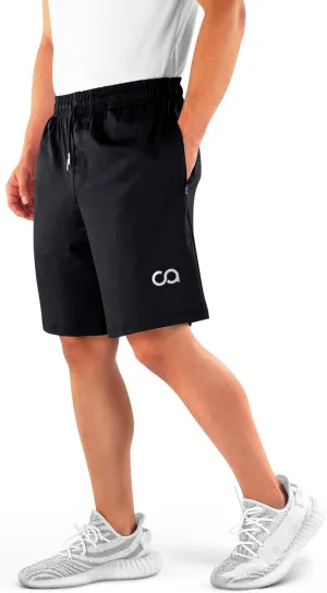 Gym Shorts for Men (Roman), Men's Workout Running Shorts with Zipper Pockets