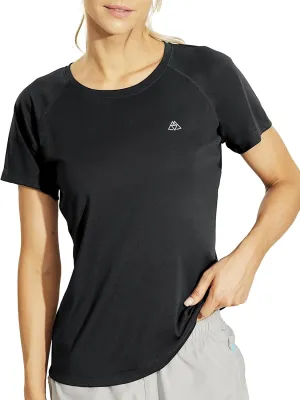 Haimont Women's Dry Fit Athletic Running T-Shirts UPF 50 Sun Protection Short Sleeve UV Gym Workout Activewear Tee Shirt