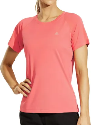 Haimont Women's Dry Fit Athletic Running T-Shirts UPF 50 Sun Protection Short Sleeve UV Gym Workout Activewear Tee Shirt