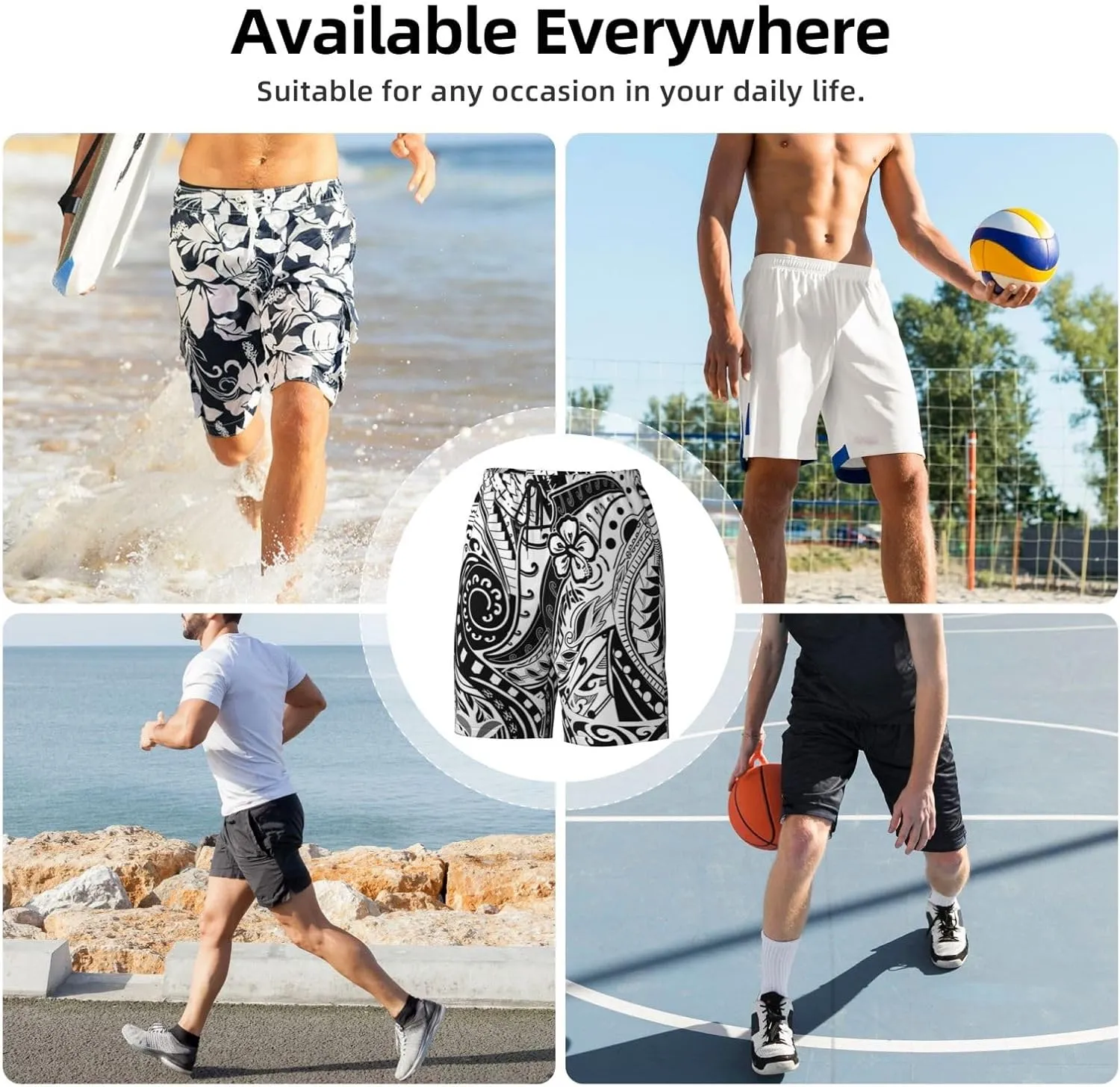 Hawaiian Polynesian Tribal Trunks Mans Swimming Shorts Quick Dry Shorts Board Shorts