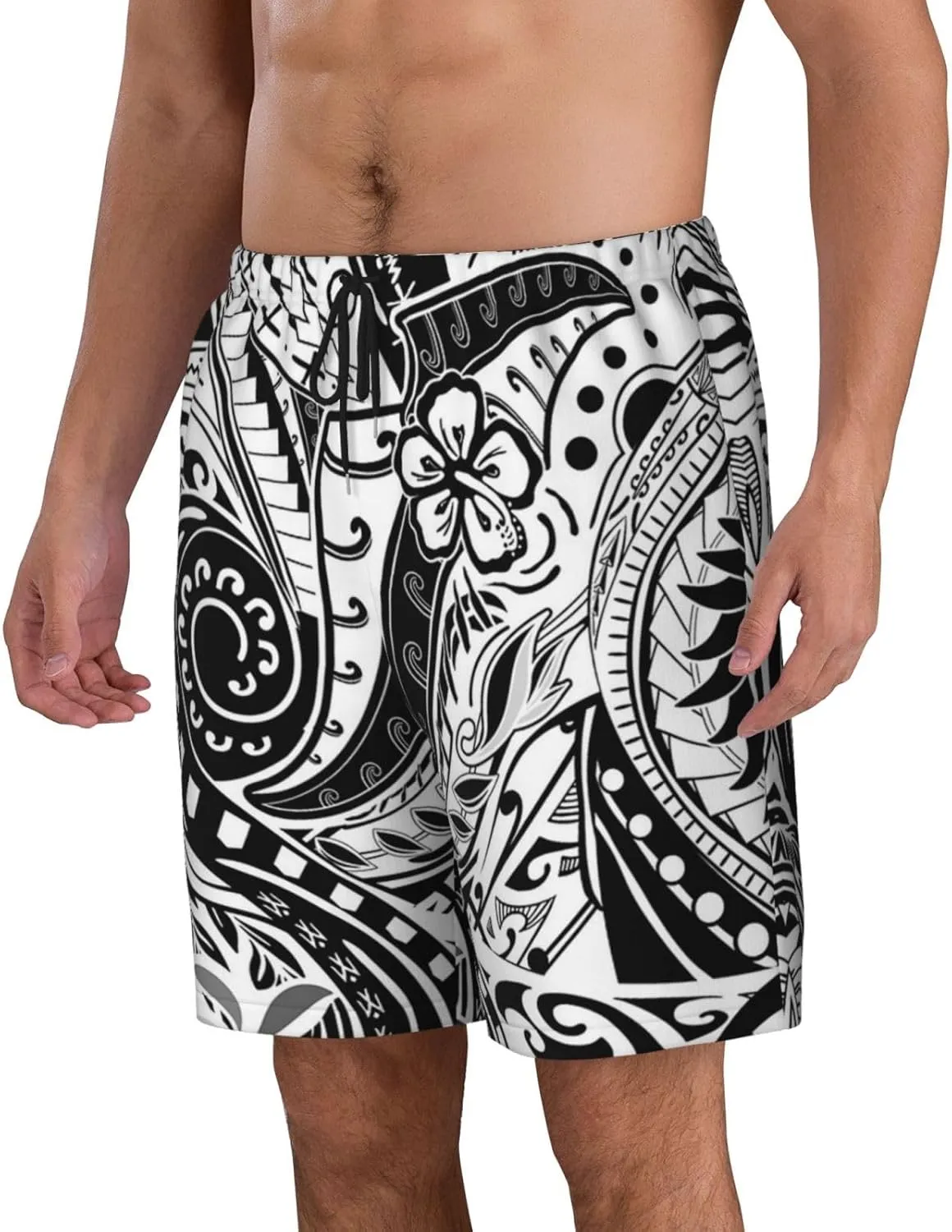 Hawaiian Polynesian Tribal Trunks Mans Swimming Shorts Quick Dry Shorts Board Shorts