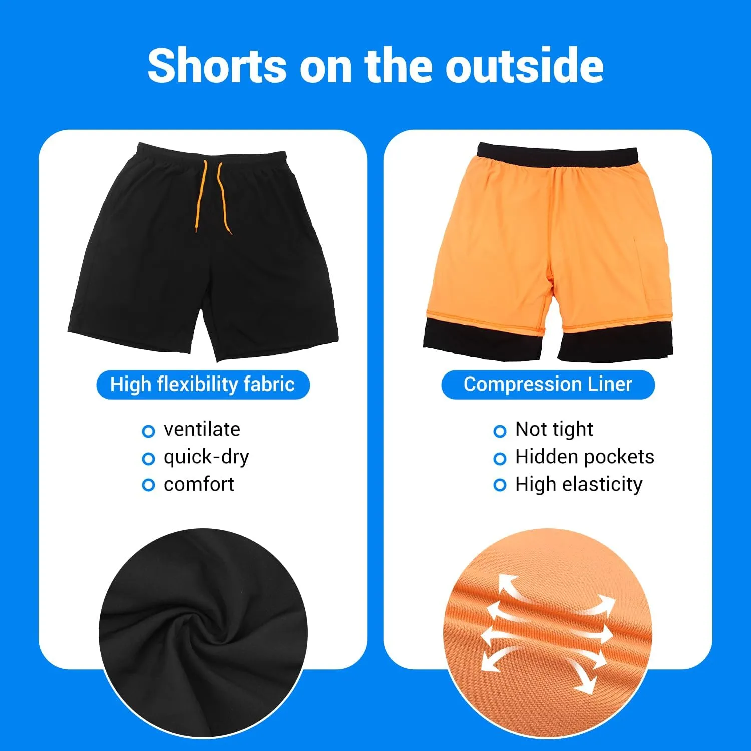 HEROBIKER Mens Swim Trunks Swimming Shorts Quick Dry Trunk with Mesh Lining for Beach Surfing Board