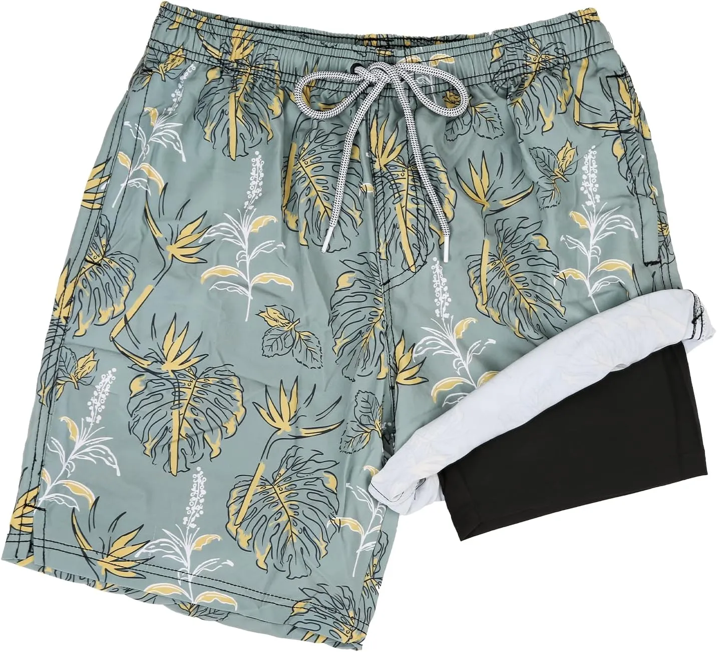 HEROBIKER Mens Swim Trunks Swimming Shorts Quick Dry Trunk with Mesh Lining for Beach Surfing Board