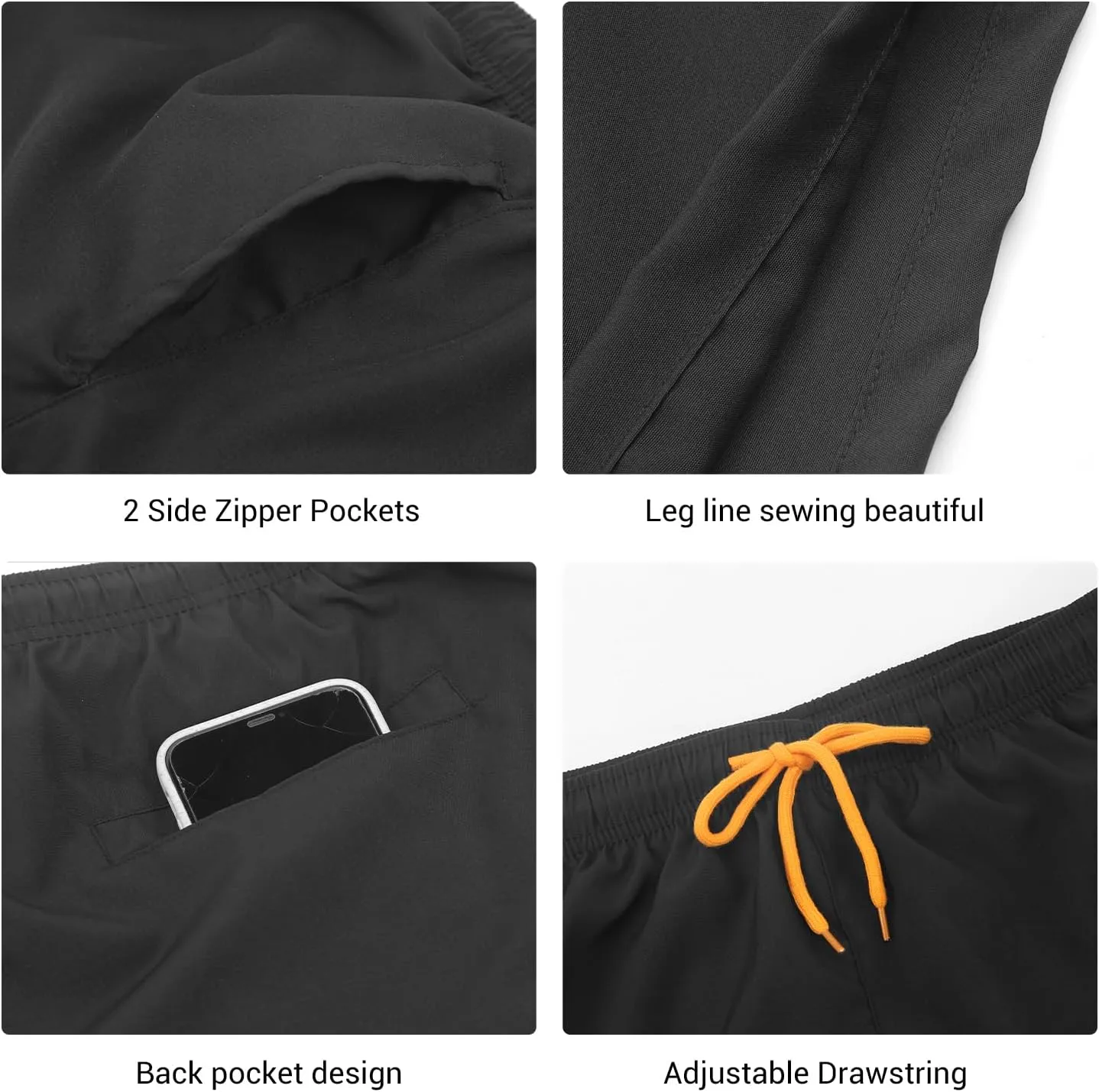 HEROBIKER Mens Swim Trunks Swimming Shorts Quick Dry Trunk with Mesh Lining for Beach Surfing Board