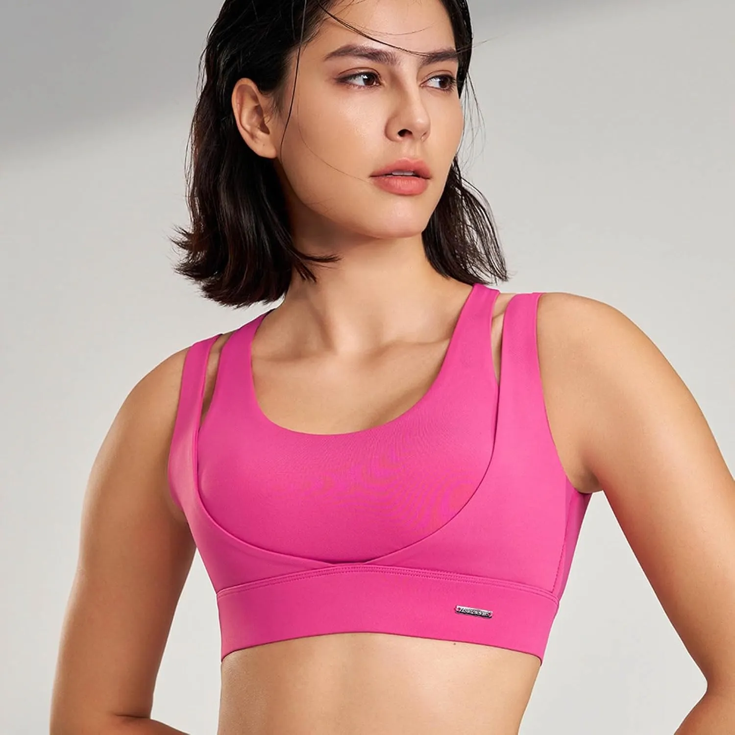 High Impact Sports Bras for Women Quick Dry Seamless Support Workout Bras Wirefree Yoga Running Active Athletic Bras