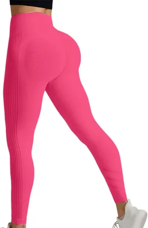 High Waist Yoga Pants for Women Seamless Workout Butt Lifting Leggings Summer Booty Scrunch Compression Gym Pants