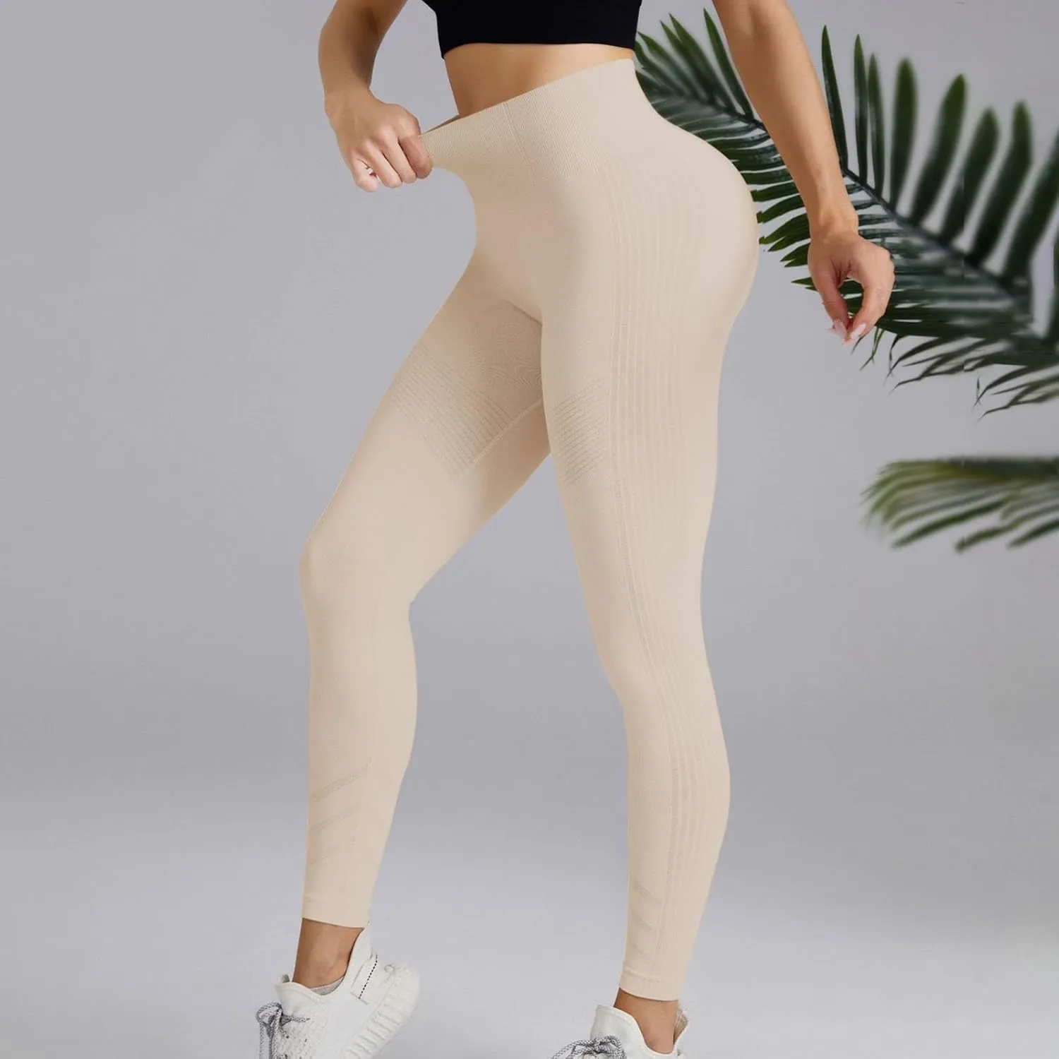 High Waist Yoga Pants for Women Seamless Workout Butt Lifting Leggings Summer Booty Scrunch Compression Gym Pants