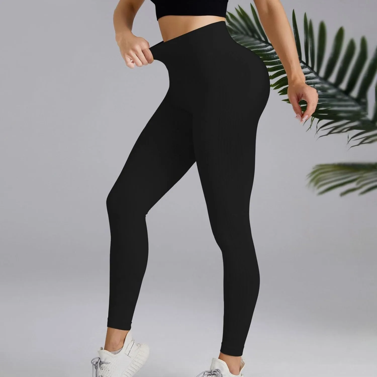 High Waist Yoga Pants for Women Seamless Workout Butt Lifting Leggings Summer Booty Scrunch Compression Gym Pants