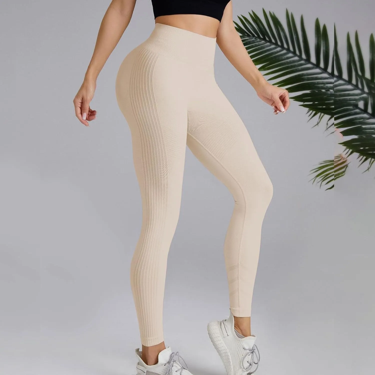 High Waist Yoga Pants for Women Seamless Workout Butt Lifting Leggings Summer Booty Scrunch Compression Gym Pants
