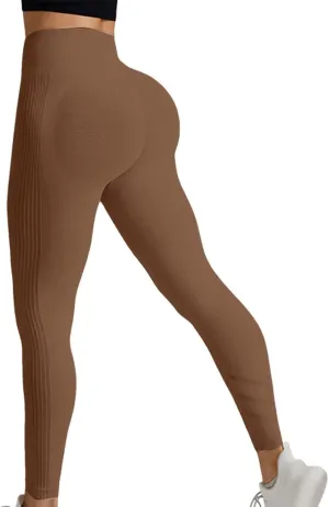 High Waist Yoga Pants for Women Seamless Workout Butt Lifting Leggings Summer Booty Scrunch Compression Gym Pants