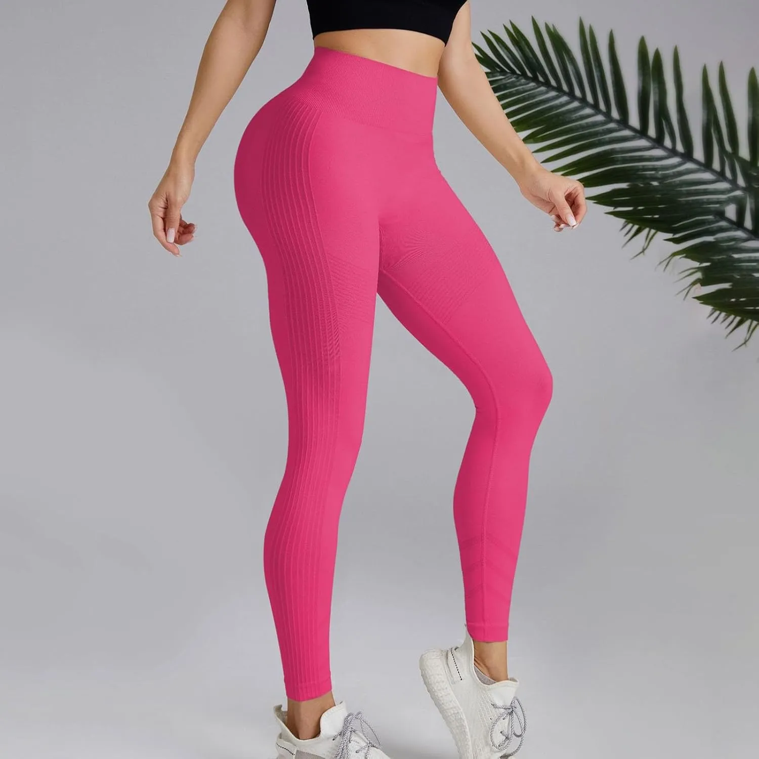 High Waist Yoga Pants for Women Seamless Workout Butt Lifting Leggings Summer Booty Scrunch Compression Gym Pants