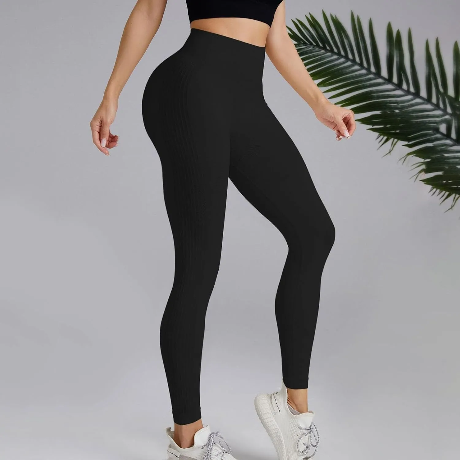 High Waist Yoga Pants for Women Seamless Workout Butt Lifting Leggings Summer Booty Scrunch Compression Gym Pants